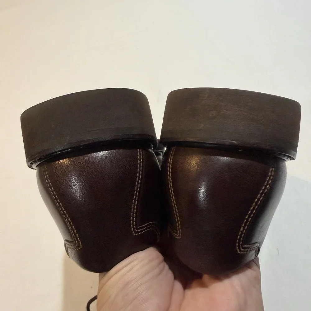 Mephisto Goodyear Welt Leather  Derby Shoes Dark Brown Men's 8.5 US